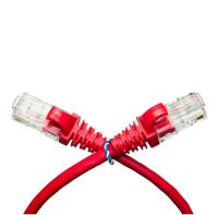 Патч-корд литий RITAR, CCA, UTP, RJ45, Cat.5e, 0,3m, червоний Q1000