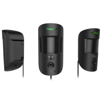 Дротовий сповіщувач руху з підтримкою фотоверифікації Ajax Superior MotionCam (PhOD) black Fibra