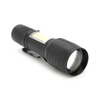 Ліхтарик BL-535, 3WLED+COB, CREE Q5, Zoom, 3 режими, алюміній, вбудований аккум, USB кабель, 98х24х20, Box