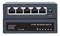 Комутатор Merlion MG1005 5 портів Ethernet 10/100/1000 Мбіт/сек. метал, DC 5V 2A. Блок живлення у комплекті