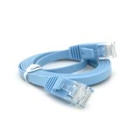Патч-корд литий плоский WEEPDA, UTP, RJ45, Cat.6, 1.5m, синій