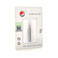 Жало для паяльника BAKKU BK-900M-T-S, silver, 4*6,3mm, мідь, гальванічне покриття, висока теплопровідність, швидке нагрівання, широкий конус гнутий