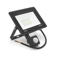 Прожектор LED з датчиком руху Ritar ZB-PGGY-30W, 30W, SMD2835, IP65, 2400Lm, 6500K (100%), Ra>70, 141*126*40mm, Black