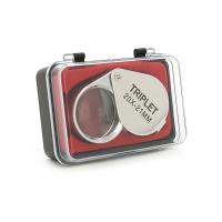 Лупа ручна TRIPLET 20X-21mm, складна (брелок), метал-скло, пластикова коробка. 60*24*18mm.