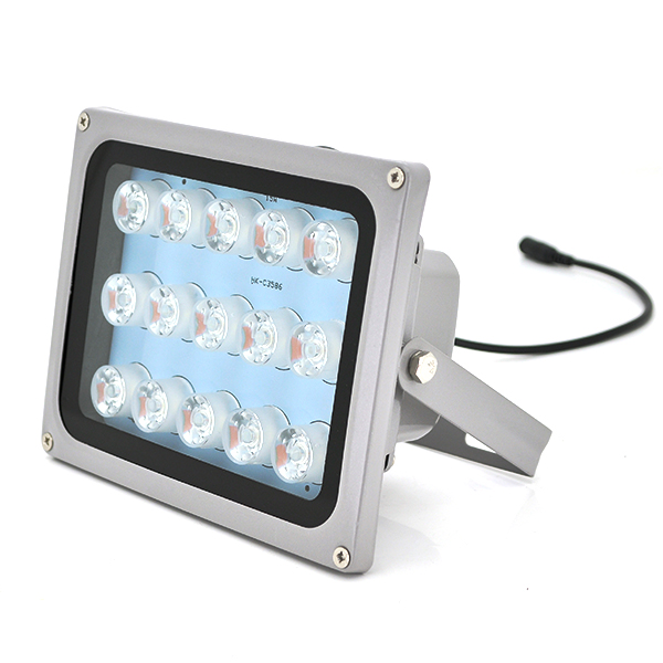 Прожектор спрямований із сутінковим датчиком YOSO 12V 18W, 15LED, IP66, кут огляду 60°, дальність до 30м, 177*138*65мм, BOX