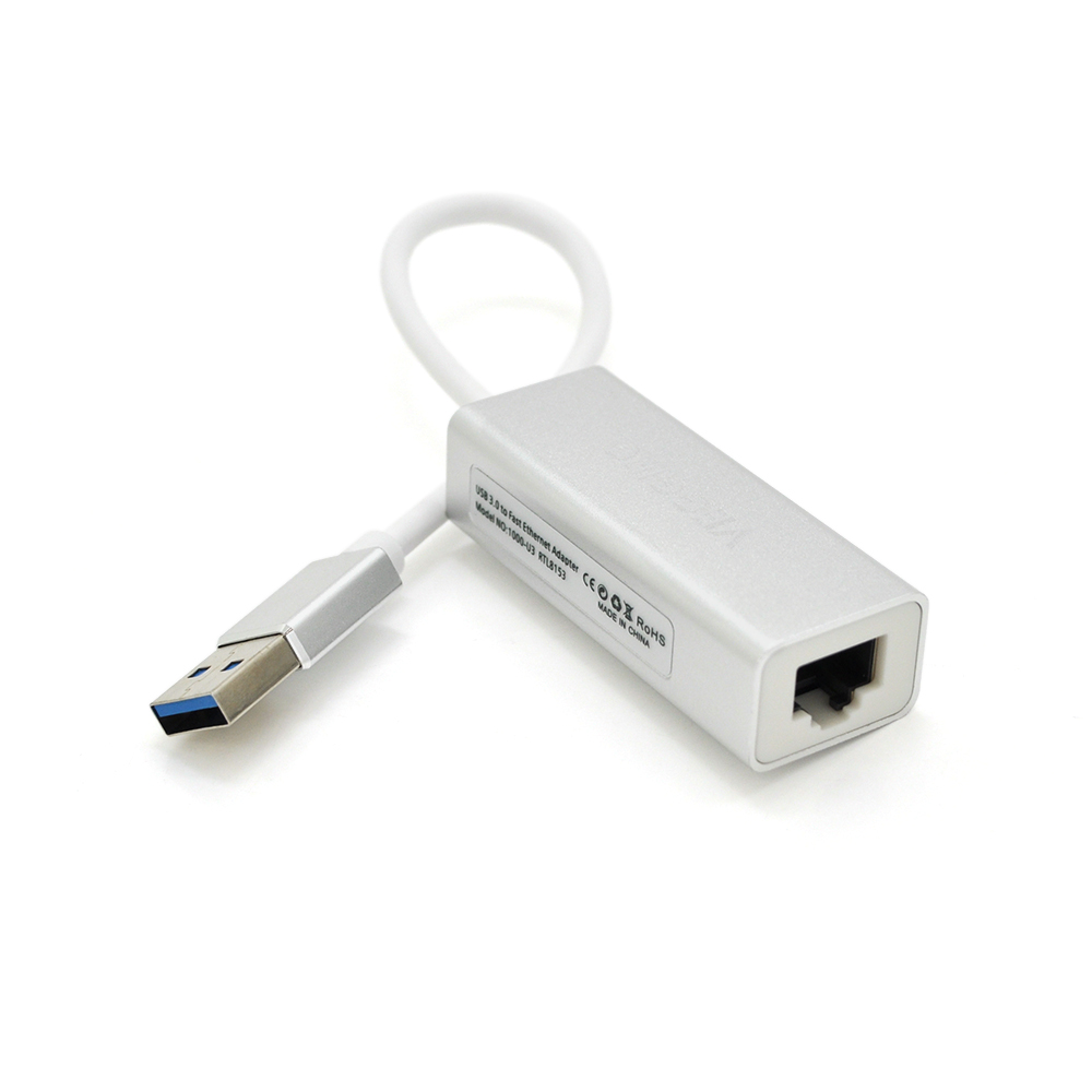 Контролер USB 3.0 to Ethernet VEGGIEG U3-S02 - Мережевий адаптер 100 / 1000Mbps з проводом, RTL-8152B, Metal, Blister-Box