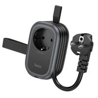 Фільтр HOCO NS7 на 1 розетку + 2 USB+ USB-C, 20W, кабель 1.1м, 220В, Black, Box