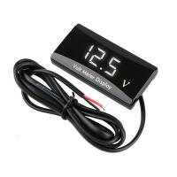 Світлодіодний цифровий вольтметр герметичний IP99, діапазон вимірювань від 8V до 18V, White