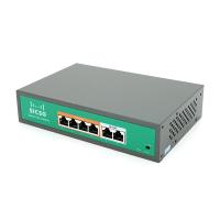 Комутатор POE SICSO 48V з 4 портами POE 100Мбіт + 2порт Ethernet (UP-Link) 100Мбіт, з посил. сигн. до 250м, корпус-метал, Silver, БП вбудований, Q30