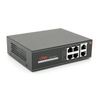 4х портовий PoE Full Gigabit комутатор ONV-H3064P, 4xPoe1000Мбіт + 2х1000 Мбіт, IEEE802.3af/at, загальна потужність 65 Вт