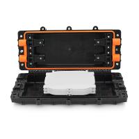 Муфта оптична Merlion ML-OP-F008-48C, герметична, 4 введення, до 2-х касет, до 24 зварок, матеріал PC