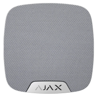 Бездротова внутрішня сирена з клемою для додаткового світлодіода Ajax Superior HomeSiren white Jeweller