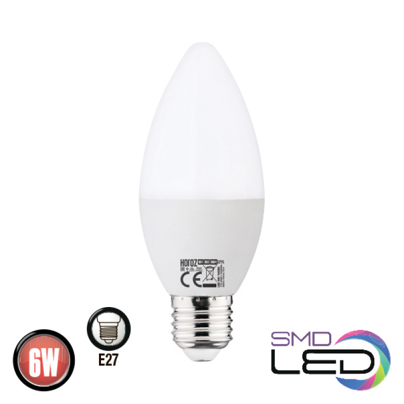 Лампа свічка ULTRA SMD LED 6W 4200K E27 480Lm 175-250V