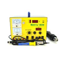 Паяльна станція BAKKU BK-909 цифрова індикація, паяльник + фен, з  внутр. БЖ 0-15В 1А (320*298*238) 4,8 кг