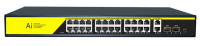POE комутатор гігабітний Merlion 24 POE + 2 RJ45 + 2 SFP 10/100/1000 вбудований блок живлення 52V 6.15A