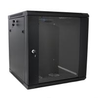 Шафа Merlion 27U, 600*600*1303mm (Ш*Г*В)мм загартоване скло, чорна, сталь 1,2мм із замком (в розібраному вигляді!!!)