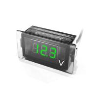 Цифровий вольтметр DY-G, діапазон вимірювань 12-24V, 49x18x26 mm, Green