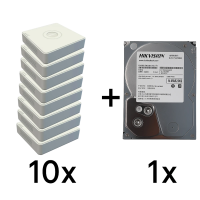 DS-7104NI-Q1(D) 10 шт + DS20HKVS-VX1 Комплект Hikvision
