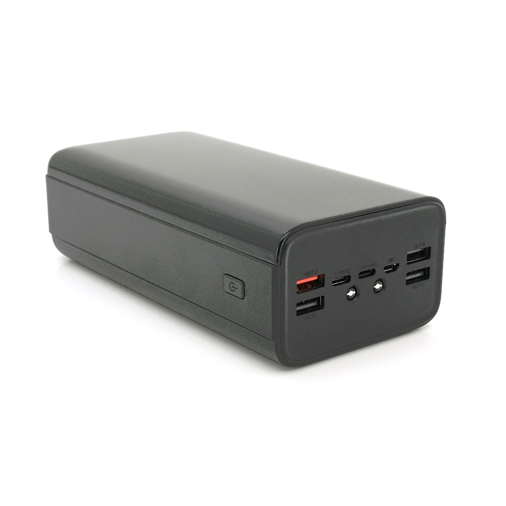 Powerbank PZX V50 50000mAh, PD 22.5W, 3xUSB2.0+USB3.0, 4 кабелі, Black/White, (1100g), Box
