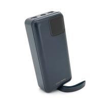 Power Bank Remax RPP-550 30000mAh, USB+Type-C+ кабелю Lighting+Type-C, 22.5W, Black, 0.67kg