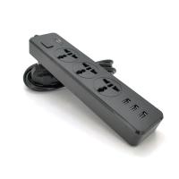 Мережевий фільтр ТВ-Т13, 3 розетки + 3 USB, 2 м, перетин 3х0,75мм, 2500W, Black, Box