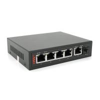 4х портовий PoE Full Gigabit комутатор ONV-POE33108PFG, 4xPoe1000Мбіт + 2х1000 Мбіт + 1хSFP 1000Мбіт, до 250м, IEEE802.3af/at, потужність 65Вт