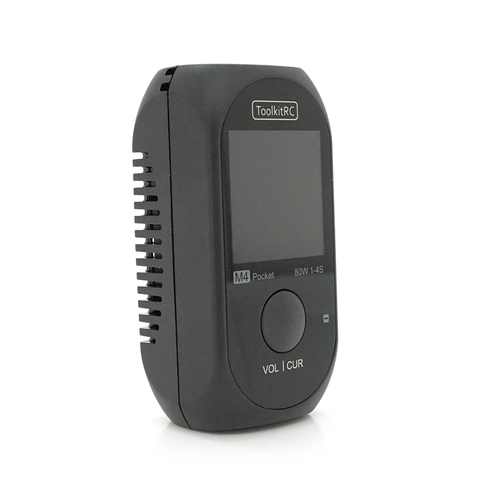 Зарядний пристрій ToolkitRC M4 Pocket 80Вт, тип АКБ LiPo, LiHv, LiFe, Lion, 1-4S, USB-C In/Out, XT60, вхiд 7-25В, вага 75г, без БЖ