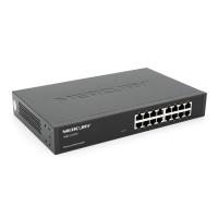 Комутатор POE Mercury S116PS 15 портів POE 100Мбит + 1 порт Ethernet (UP-Link) 100 Мбіт, БП вбудований, кріплення в стійку, BOX (294 * 180 * 44)