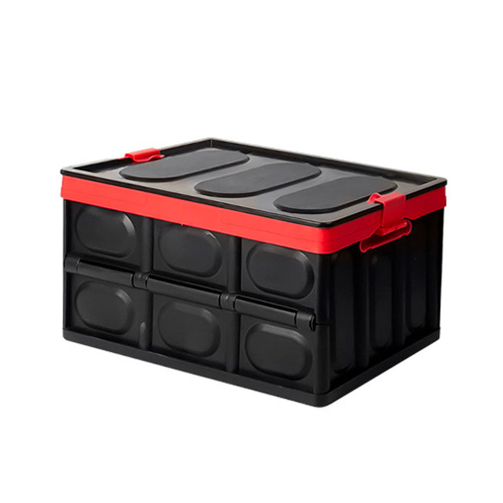 Органайзер пластиковий з кришкою у багажник автомобіля, 520x360х290mm, 56л, Black