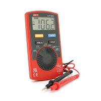 Мультиметр UNI-T UT120C: вимірювання V A Ω C Hz °C. Функції True RMS продзвінку тест діодів перевірка транзисторів. Габарити 110 58 11 мм. Вага 76 г.