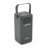 Powerbank ACL PW-131 50000mAh, 22.5W, 4xUSB, 4 кабелі (USB/Micro/Type-C/Lighting), Ліхтар, 1.08кг, Black, Box