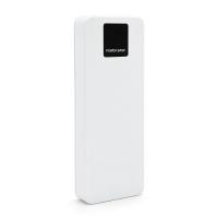 Power bank Voltronic ET8 під 8х18650, Digital display, Output: 22.5W, 4 кабелі (USB, Micro-USB, Type-C, Lightning), PVC, ліхтар, White, BOX