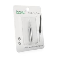 Жало для паяльника BAKKU BK-900M-T-2C,silver, 4*6.3mm, мідь, гальванічне покриття, висока теплопровідність, швидке нагрівання, перо широке