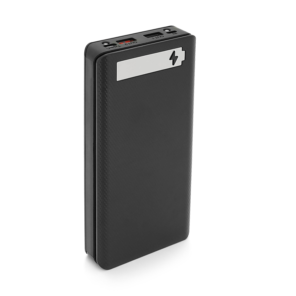 Power bank Voltronic M8-PD під 8х18650, flashlight, Output:5V-3A/9V-2A/12V-1.5A, Micro-USB, Type-C, Digital display, ABS, PVC, Black, BOX