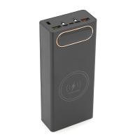 Power bank Voltronic L16 під 16х18650, Wireless charging, Digital display, Output: 22.5+15W, USB+USB-C, PVC, ліхтар, Black, BOX