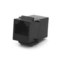 Прохідний адаптер у рамку cat5e UTP, RJ-45+RJ45, Black