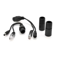 Водонепроникний POE сплиттер пасивний (пара) 802.3at (30Вт) з портами Ethernet 10 / 100Mbps, 12V, Black, OEM Q50