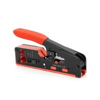 Інструмент HT-718 для обтискання, RJ-45 (8P8C) та RJ-12 (6P6C), 6P/8P + обрізка наскрізних конекторів зачищення зовнішньої ізоляції кабелю