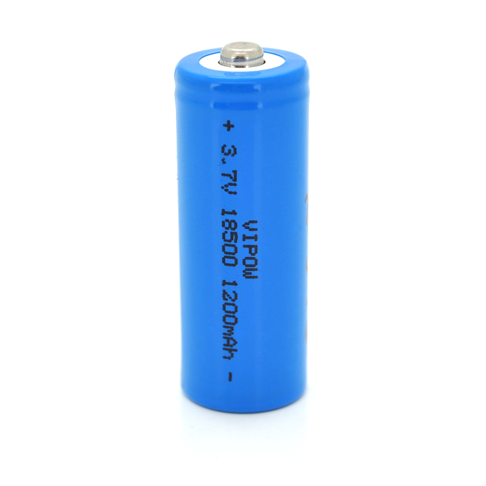 Акумулятор 18500 Li-Ion Vipow ICR18500 TipTop, 1200mAh, 3.7V, Blue