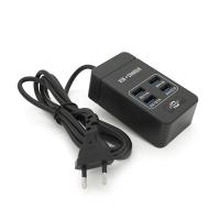 Мережевий фільтр ТВ-Т05, 4 USB, 1.5 м, перетин 3х0,5мм, 2.1А, Black, Box