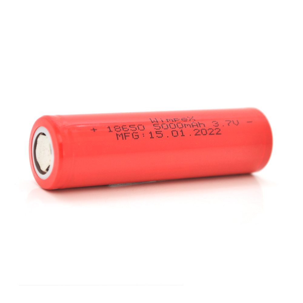 Акумулятор WMP-5000 18650 Li-Ion Flat Top, 2000mAh, 3.7V, Red