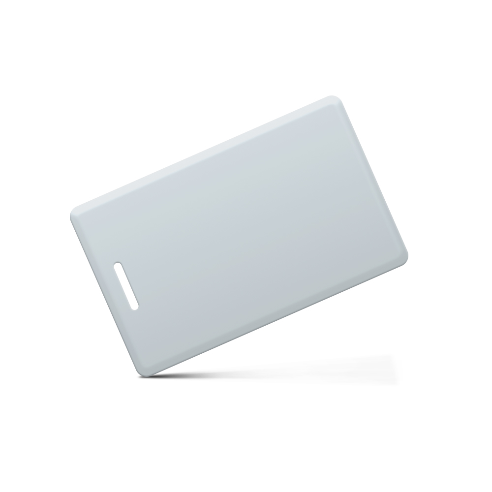 Безконтактна картка ID Em-Marine 125 КГц (TK4100), товщина 1,6 мм. (ДЛЯ ПЕРЕЗАПИСУ) колір білий. З прорізом