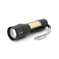 Ліхтарик Bailong BL-19, 3+1 режим, алюміній, вбудований акум, USB кабель, Box