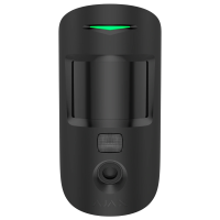 Бездротовий сповіщувач руху з камерою Ajax Superior MotionCam HD (PhOD) black Jeweller