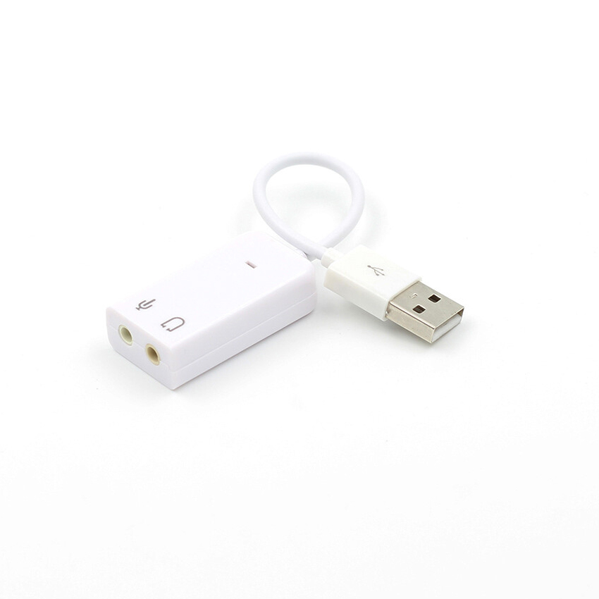 Контролер USB-sound card (5.1) 3D sound (Windows 7 ready), White, OEM