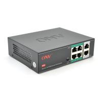 4х портовий PoE комутатор з автоперезапуском ONV-H1064PSD, 4хРоЕ 100 Мбіт + 2хUplink 100 Мбіт до 250м, IEEE802.3af/at, загальна потужність 65Вт