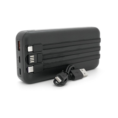 Powerbank ACL PW-117 20000mAh, PD22.5W, 1xUSB+2xUSB-C, 3 кабелі (USBType-C/Lighting), 0.47кг, Black/White, Box