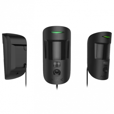 Дротовий сповіщувач руху з підтримкою фотоверифікації Ajax Superior MotionCam (PhOD) black Fibra