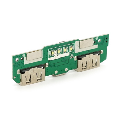 Плата для павербанку, 10000 mAh, Input: Micro-USB - 5V/2A, Out: 2xUSB-A - 5V/1A, 5V/2.1A