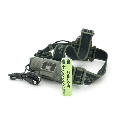 Налобний ліхтарик BP-8099TG, Zoom, 1 режим, корпус метал, водостійкий, живлення від АКБ 18650, індикація заряду, Type-C кабель, BOX